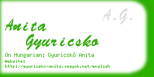 anita gyuricsko business card